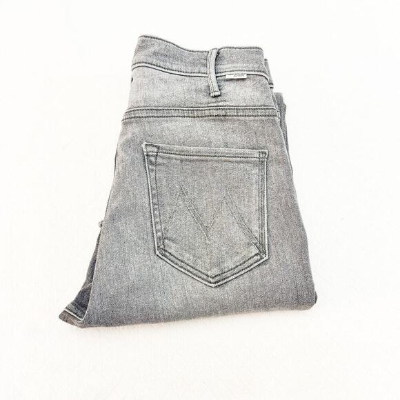 Mother The Hustler Ankle Fray Daytona Nights Gray Charcoal Denim Jeans Size 27 - Picture 1 of 11